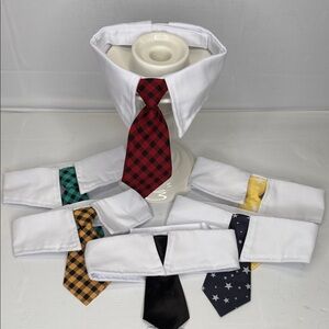 Source Unknown Dog Collar with Ties - Red, Green, Yellow, Black 6pk
